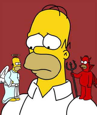 Homer ángel y demonio 