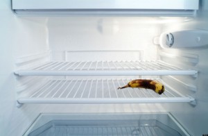almost empty fridge